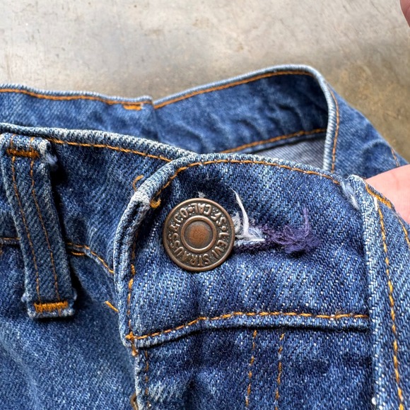 Vintage Levis 517 Orange Tab Mens 33x29 Blue Denim Bootcut Flare Jeans 70s 80s - Picture 5 of 8